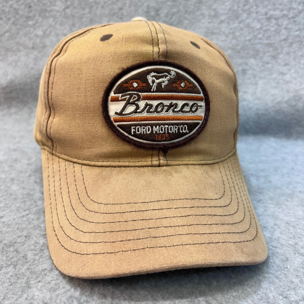 Ford Bronco Patch Mens Tan Ford Motor Co H3 Headwear Snapback Hat OSFM